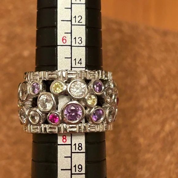 Multi Coloured Gemstone Ring - Picture 6 of 7